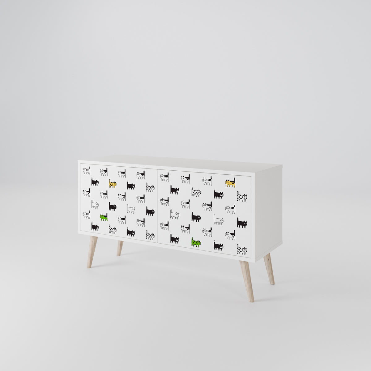 CATS COMPILATION Mueble de TV Compacto de 2 puertas