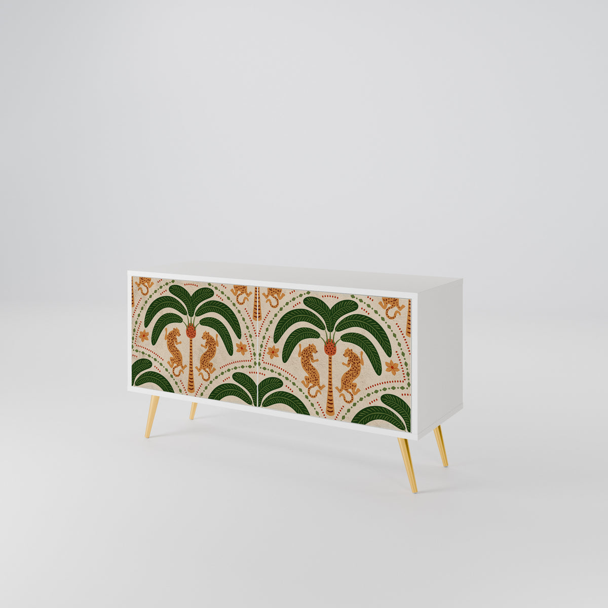 DANCING PREDATORS Mueble de TV Compacto de 2 puertas