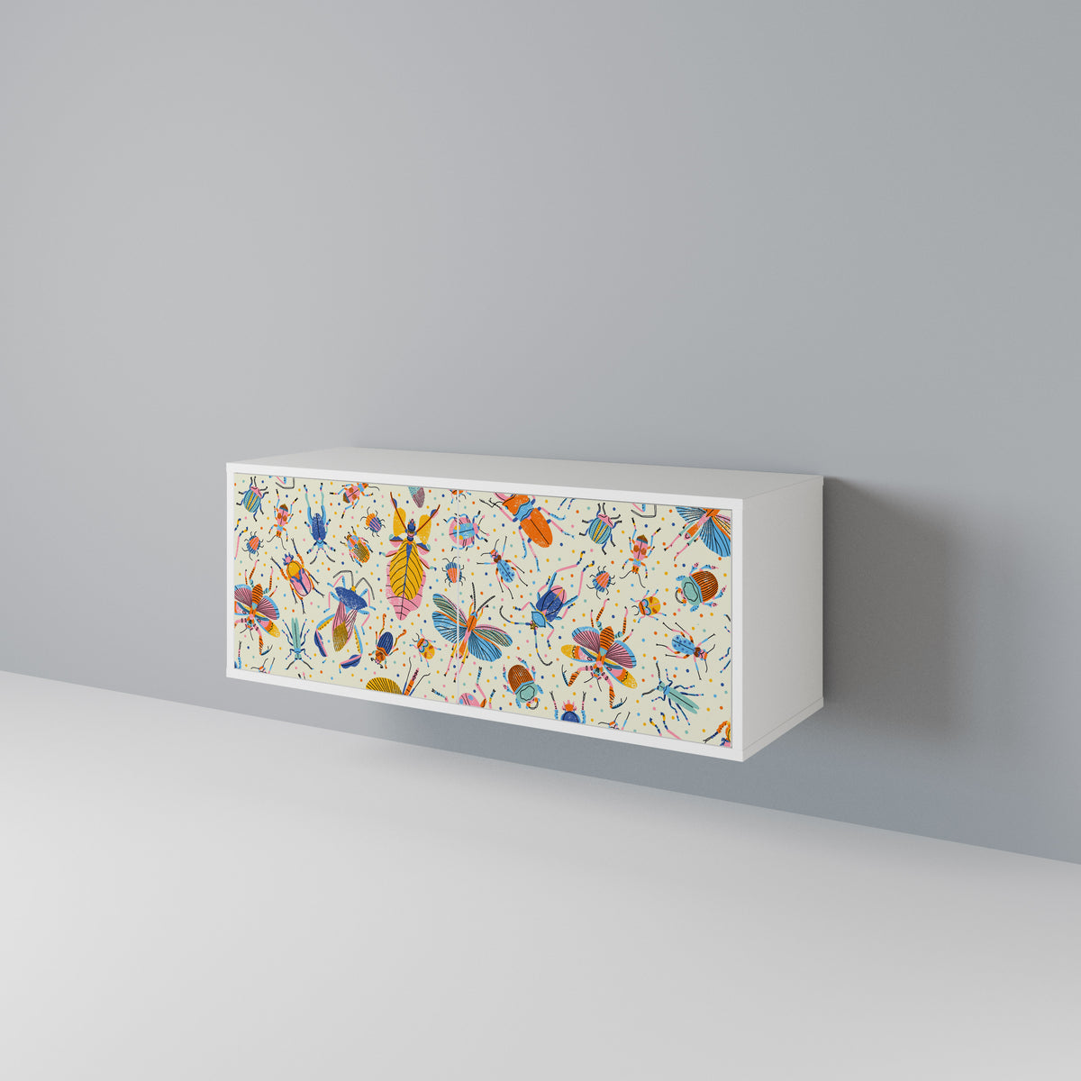 COLORFUL INSECTS Mueble de TV Compacto de 2 puertas