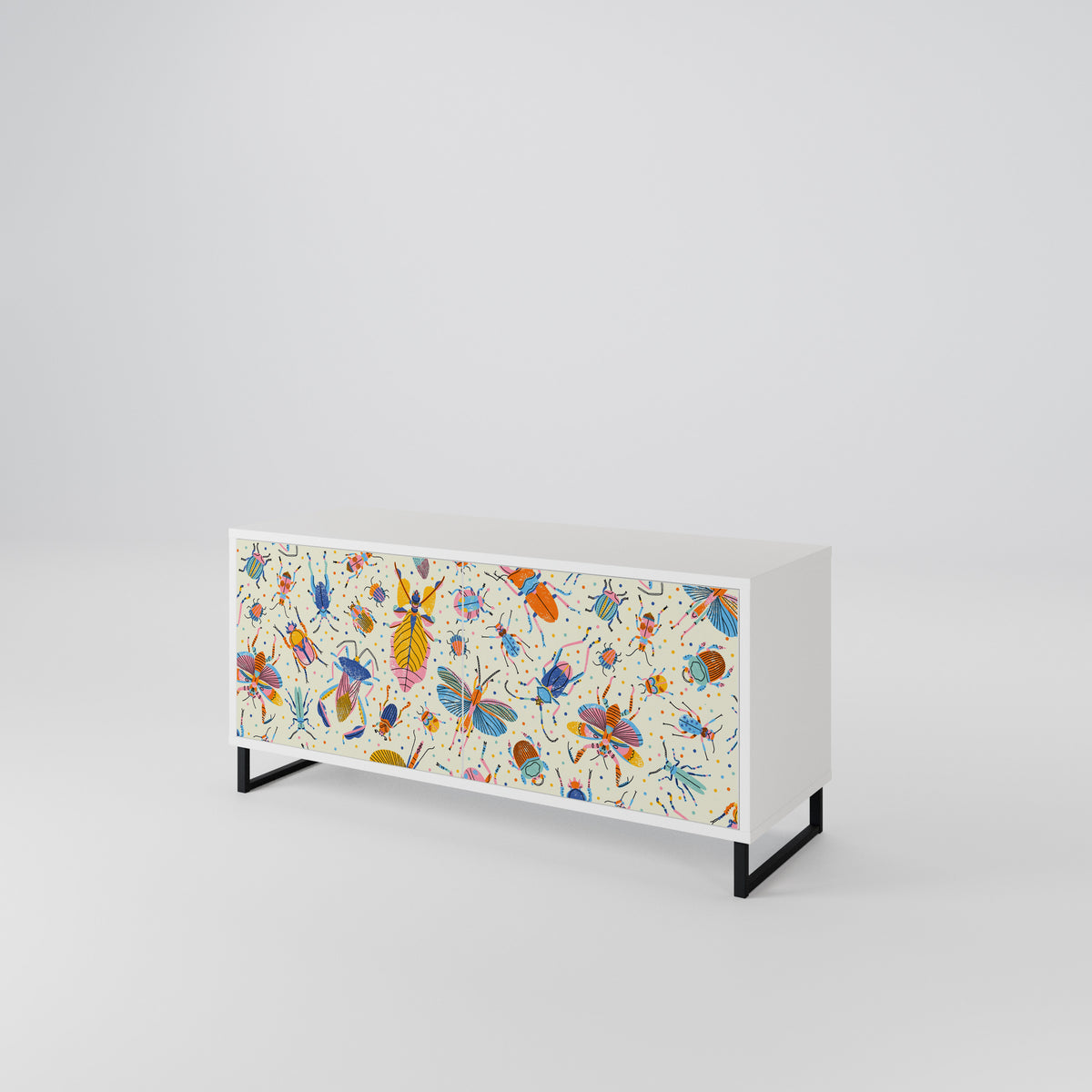 COLORFUL INSECTS Mueble de TV Compacto de 2 puertas