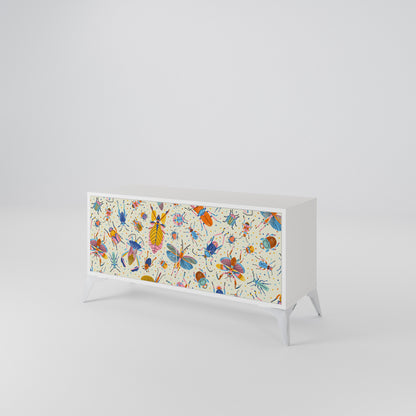 COLORFUL INSECTS Mueble de TV Compacto de 2 puertas