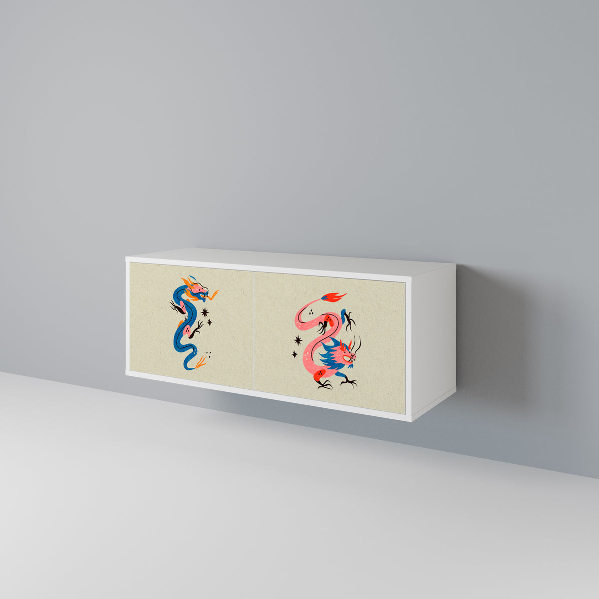 MYTHOLOGICAL CREATURES Mueble de TV Compacto de 2 puertas