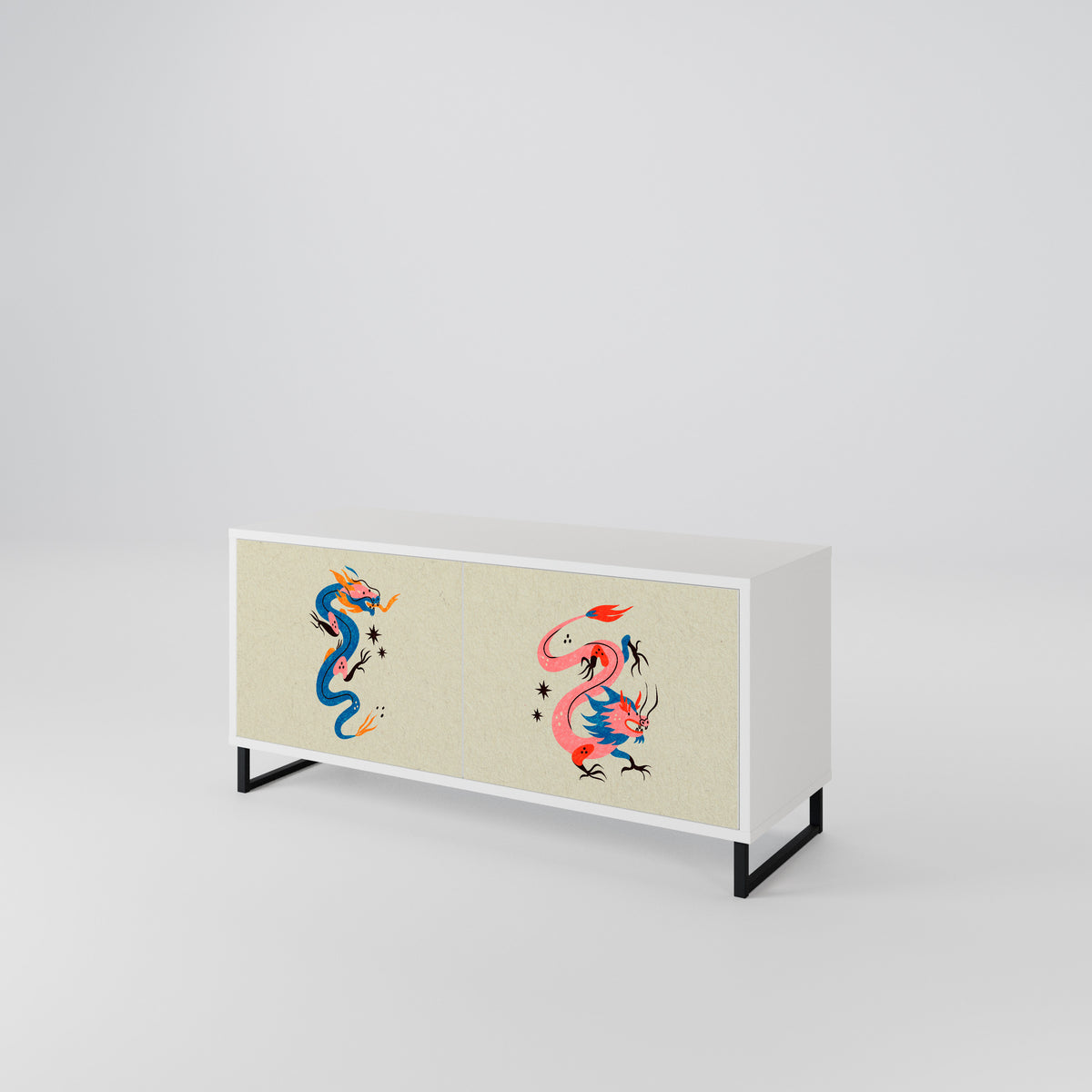 MYTHOLOGICAL CREATURES Mueble de TV Compacto de 2 puertas