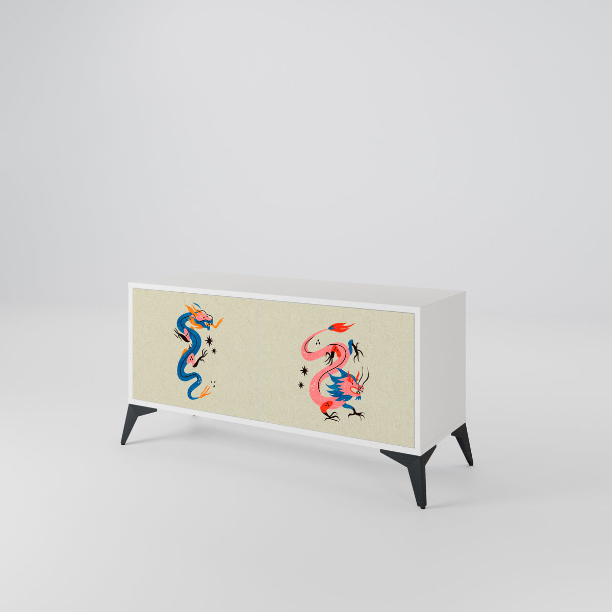 MYTHOLOGICAL CREATURES Mueble de TV Compacto de 2 puertas