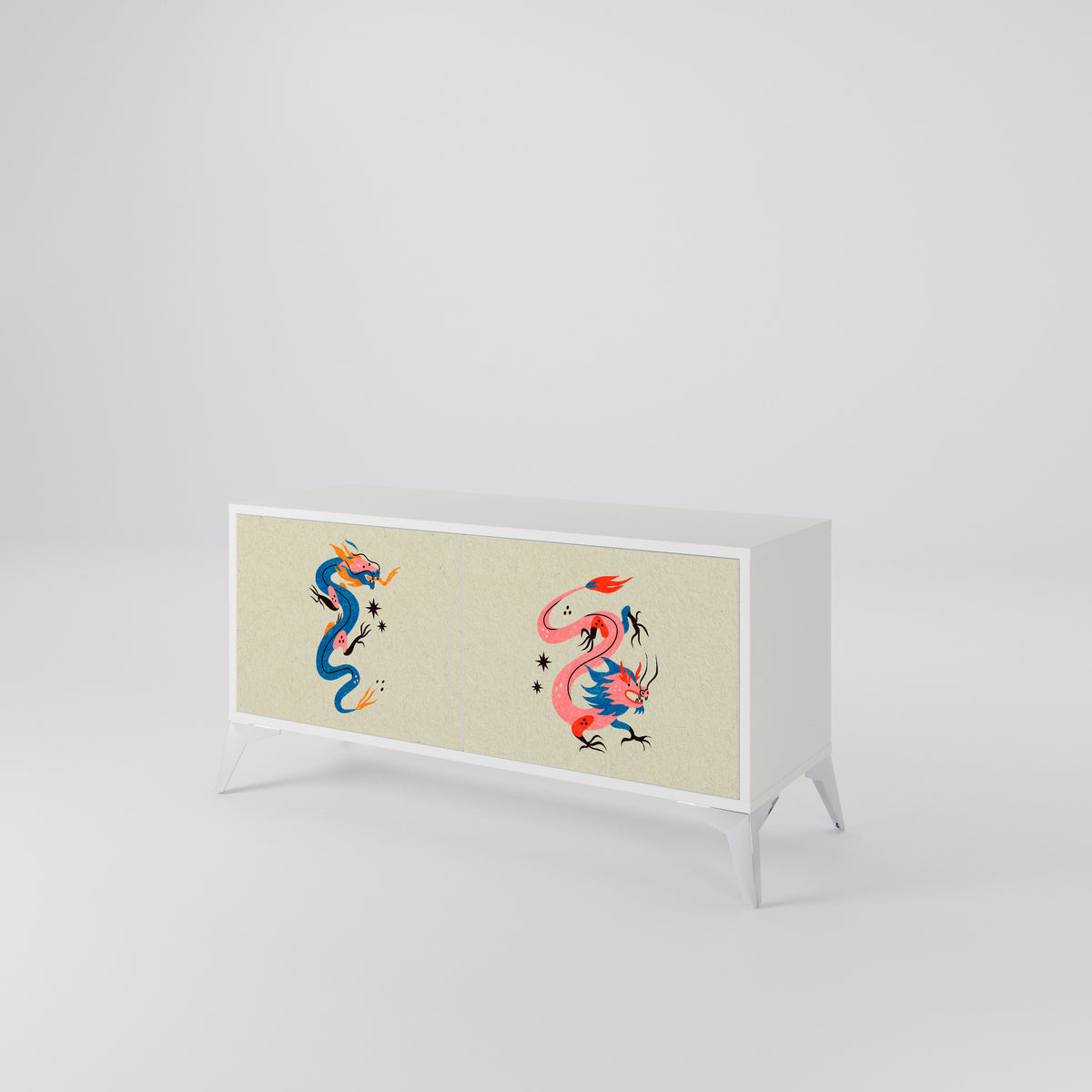 MYTHOLOGICAL CREATURES Mueble de TV Compacto de 2 puertas