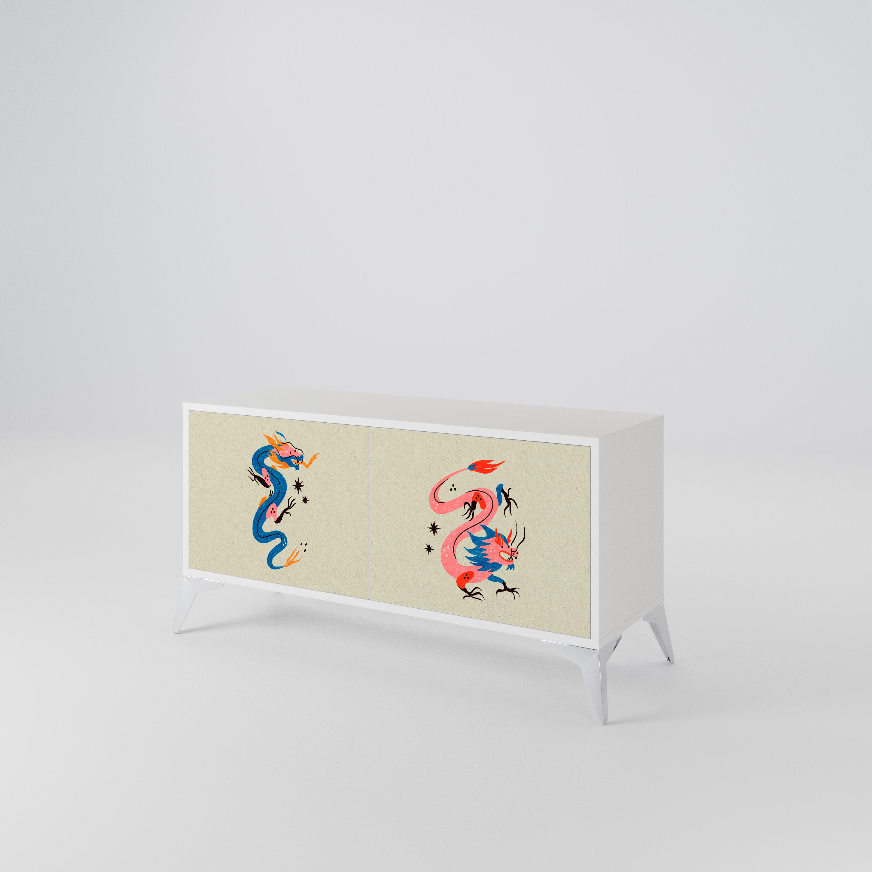 MYTHOLOGICAL CREATURES Mueble de TV Compacto de 2 puertas