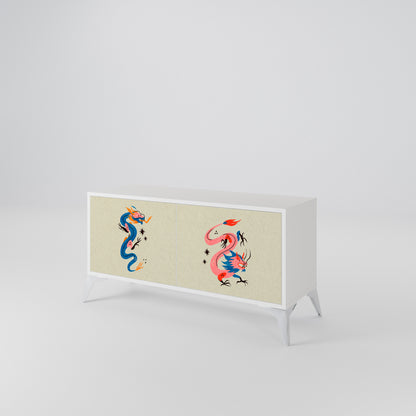 MYTHOLOGICAL CREATURES Mueble de TV Compacto de 2 puertas