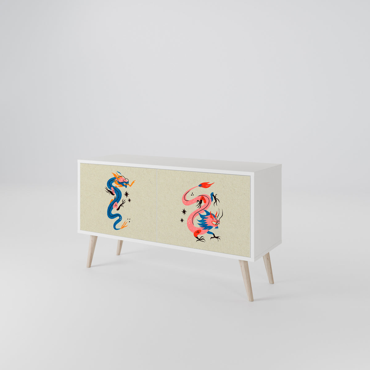 MYTHOLOGICAL CREATURES Mueble de TV Compacto de 2 puertas