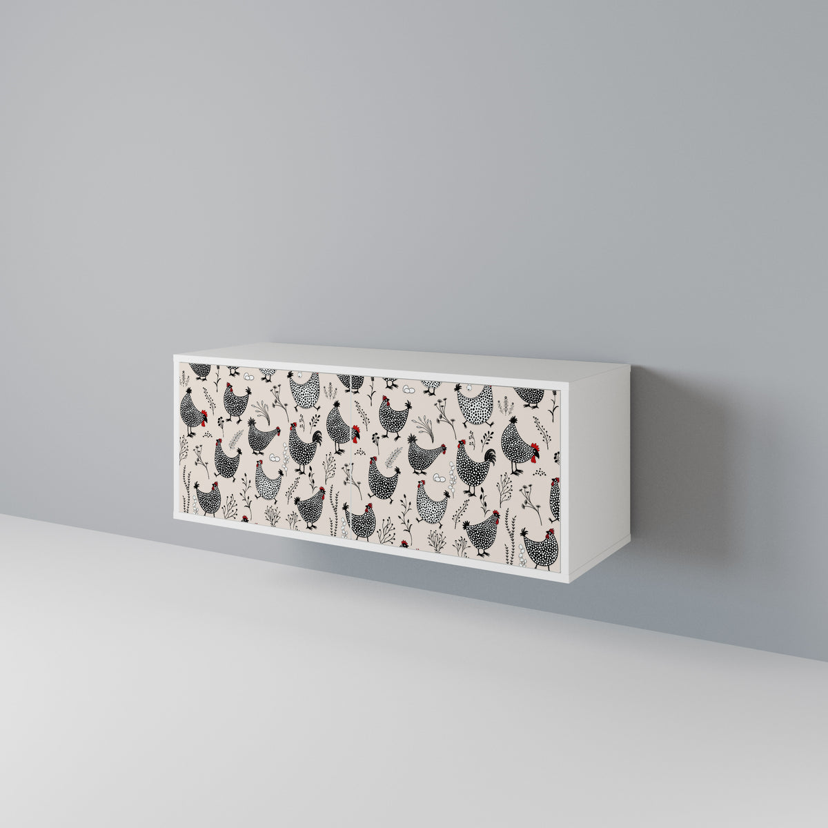 HAPPY HENS Mueble de TV Compacto de 2 puertas