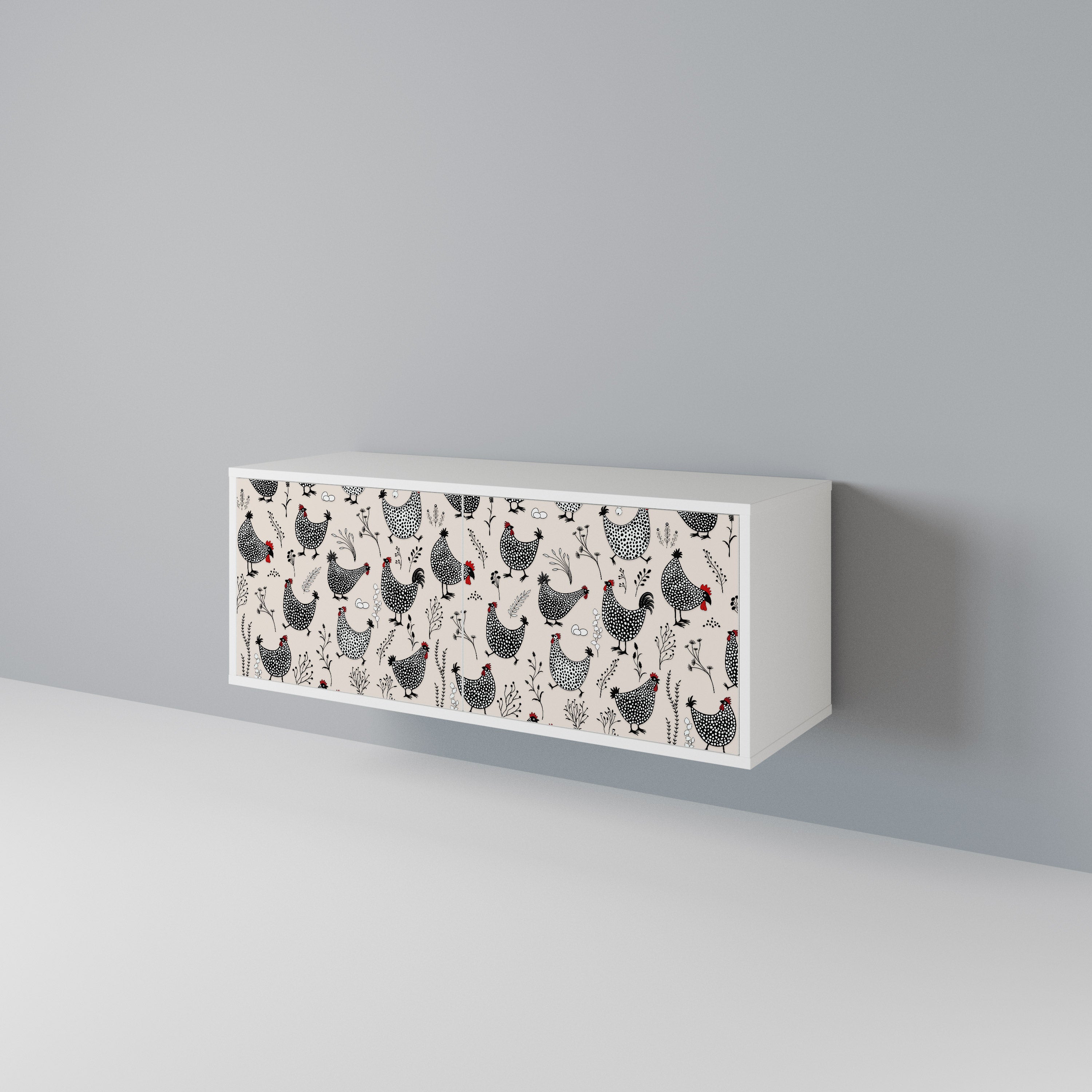 HAPPY HENS Mueble de TV Compacto de 2 puertas