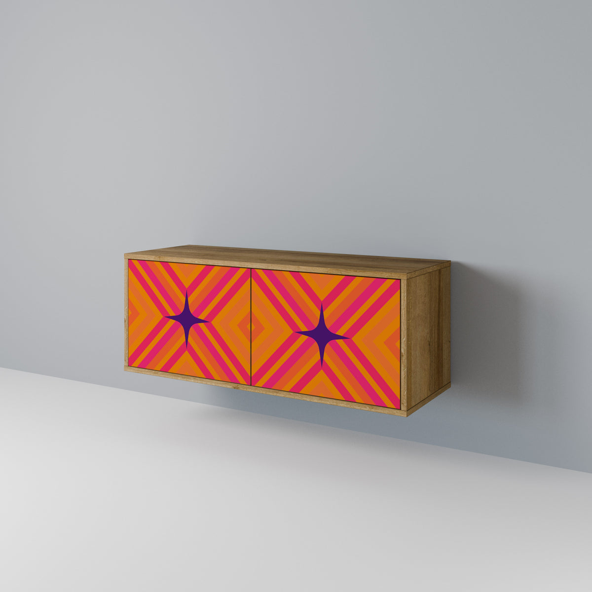 GEOMETRIC BRILLIANCE Mueble de TV Compacto de 2 puertas