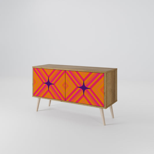 GEOMETRIC BRILLIANCE Mueble de TV Compacto de 2 puertas