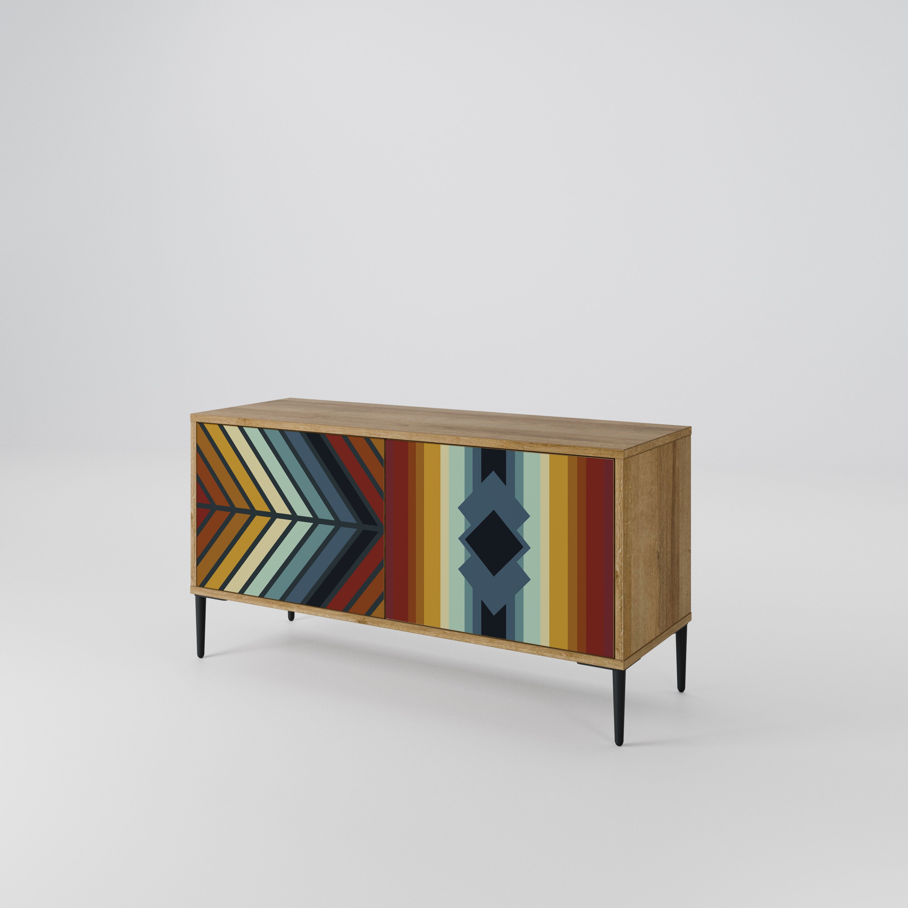 INDIGENOUS ZIGZAG Compact 2-Door TV Cabinet