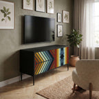 INDIGENOUS ZIGZAG Mueble de TV Compacto de 2 puertas