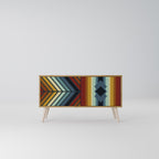 INDIGENOUS ZIGZAG Mueble de TV Compacto de 2 puertas