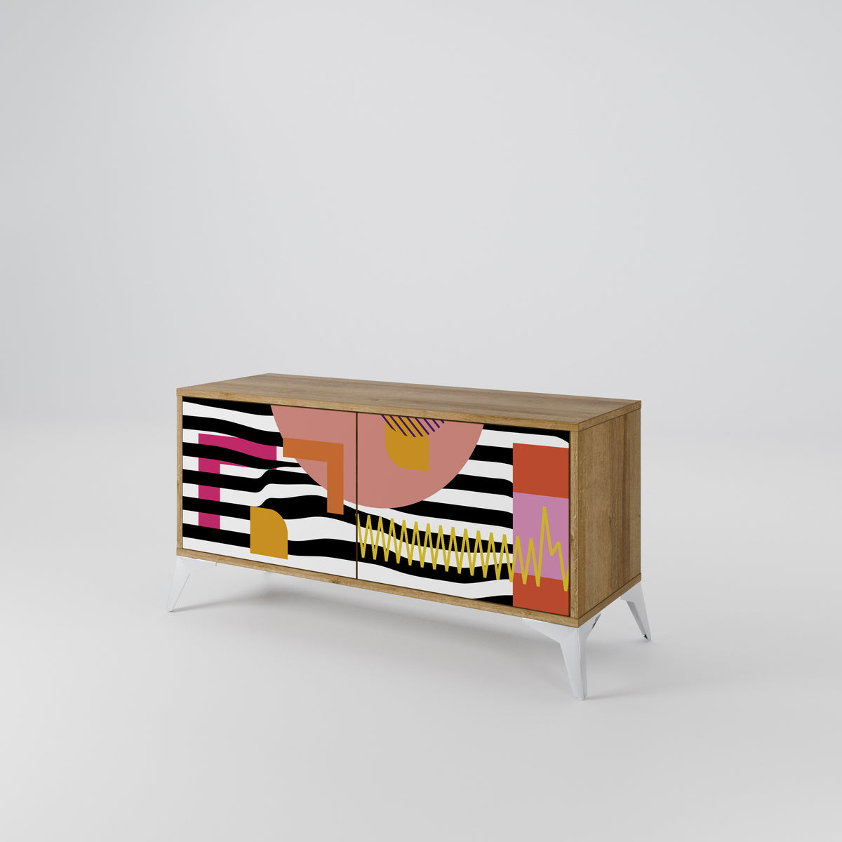 CHROMATIC ABSTRACT Mueble de TV Compacto de 2 puertas