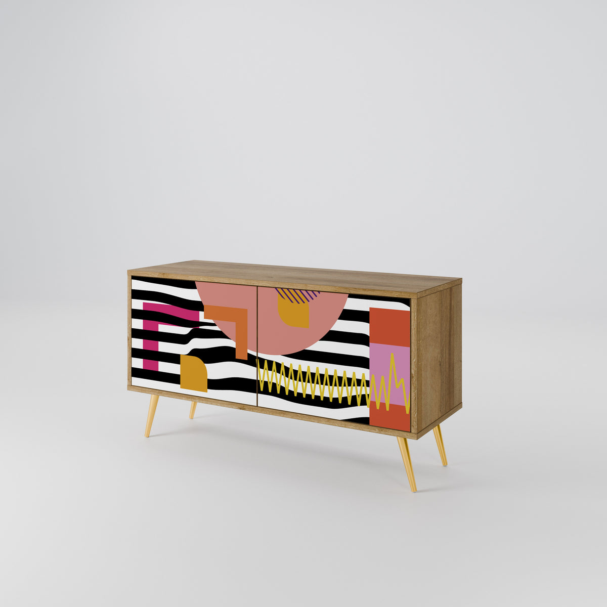CHROMATIC ABSTRACT Mueble de TV Compacto de 2 puertas