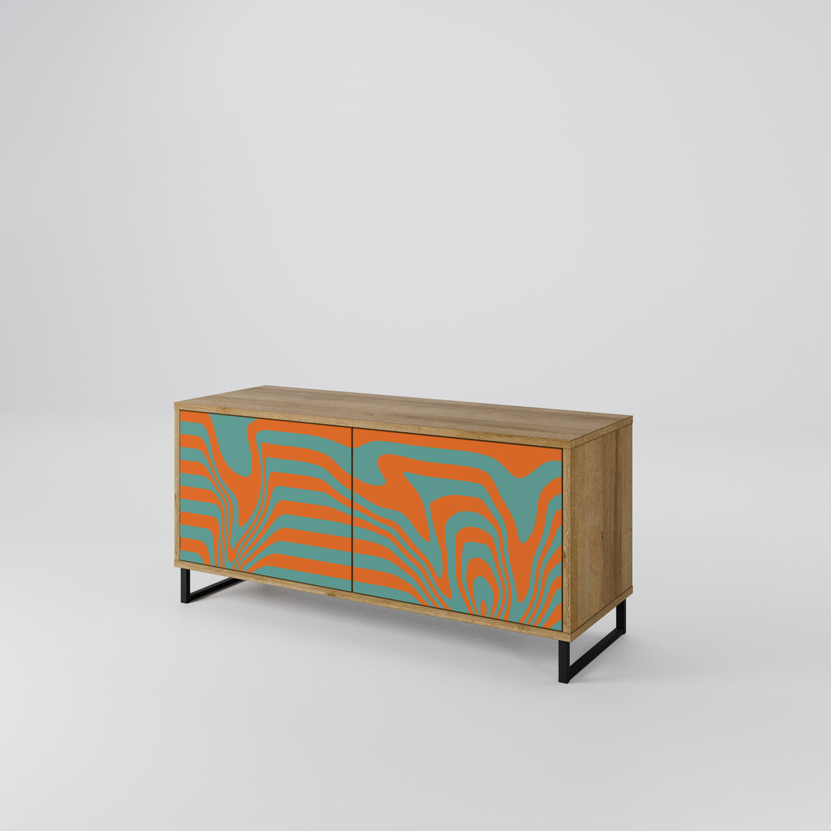 LINE COLLAPSE Mueble de TV Compacto de 2 puertas