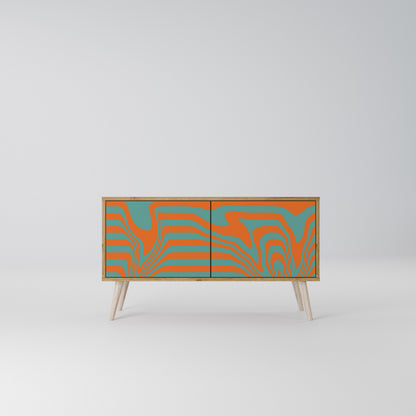 LINE COLLAPSE Mueble de TV Compacto de 2 puertas