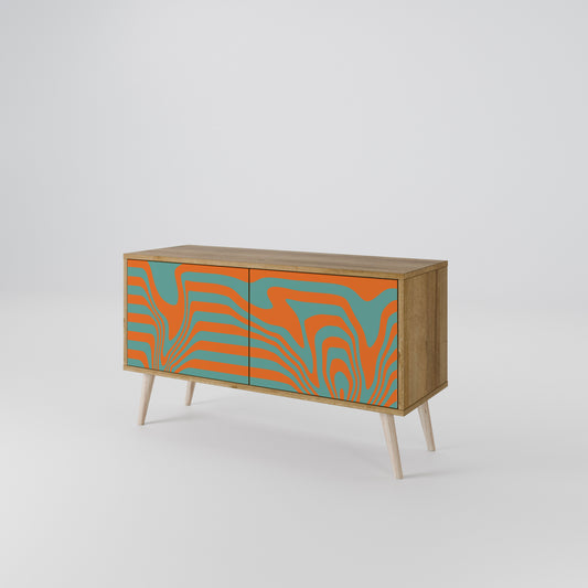 LINE COLLAPSE Mueble de TV Compacto de 2 puertas