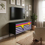 COLORFUL DIVERSION Mueble de TV Compacto de 2 puertas