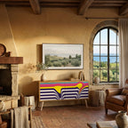 COLORFUL DIVERSION Mueble de TV Compacto de 2 puertas