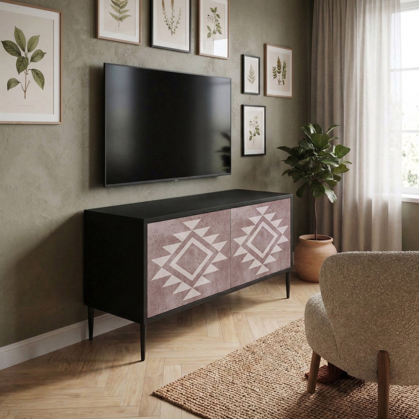 MARVEL MOSAIC Mueble de TV Compacto de 2 puertas