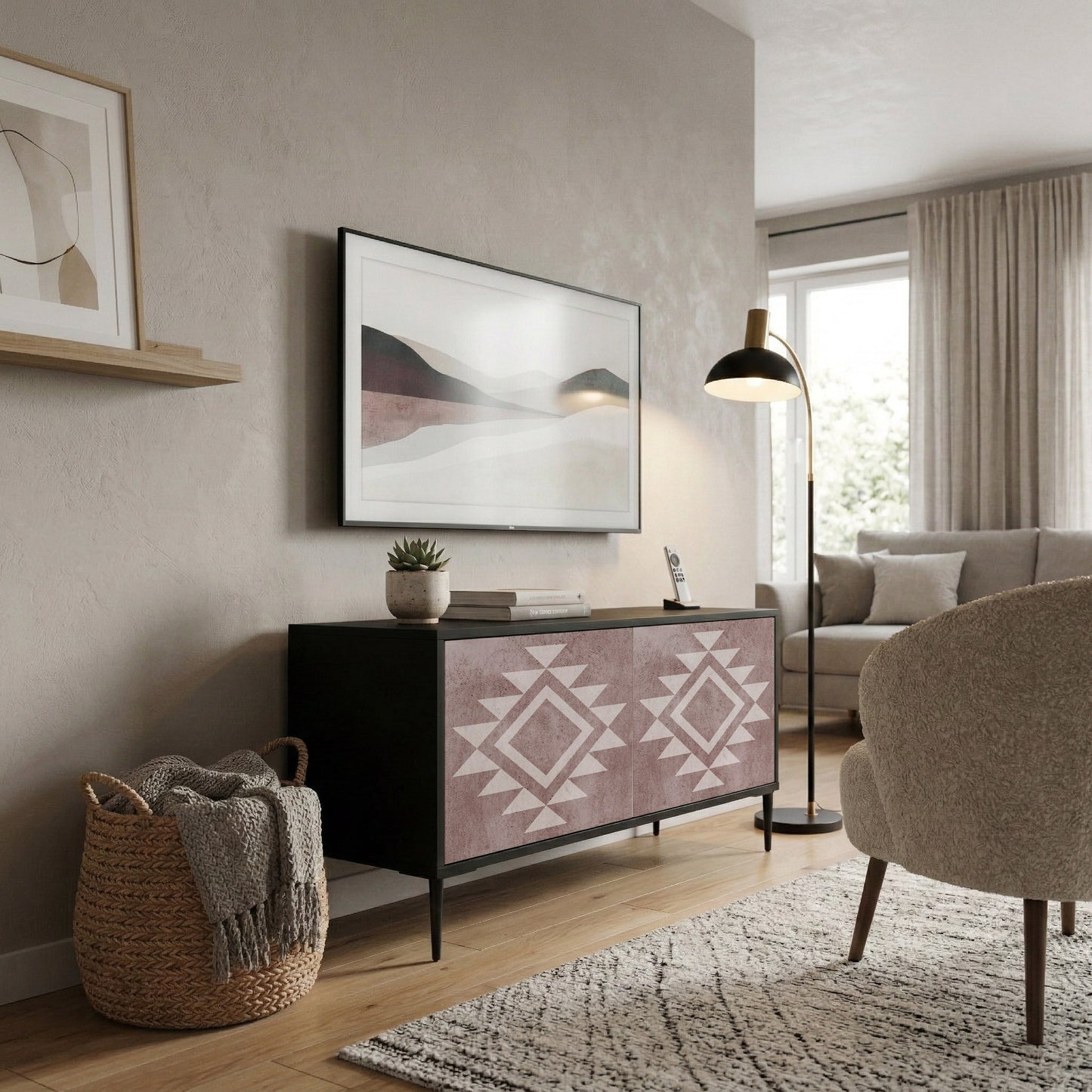 MARVEL MOSAIC Mueble de TV Compacto de 2 puertas