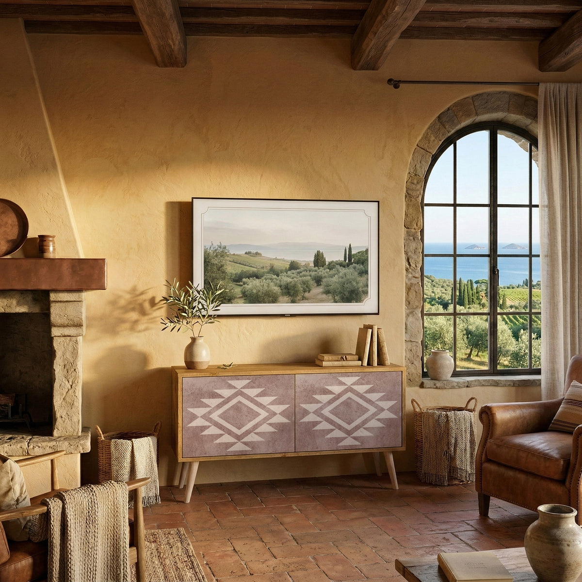MARVEL MOSAIC Mueble de TV Compacto de 2 puertas