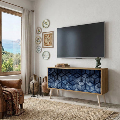 CUBIC MIST Mueble de TV Compacto de 2 puertas