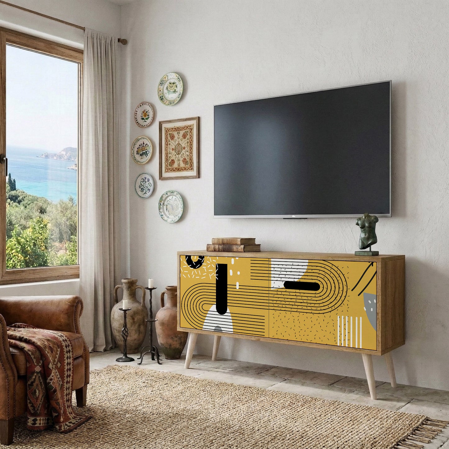 SHAPESHIFT SYMPHONY Mueble de TV Compacto de 2 puertas