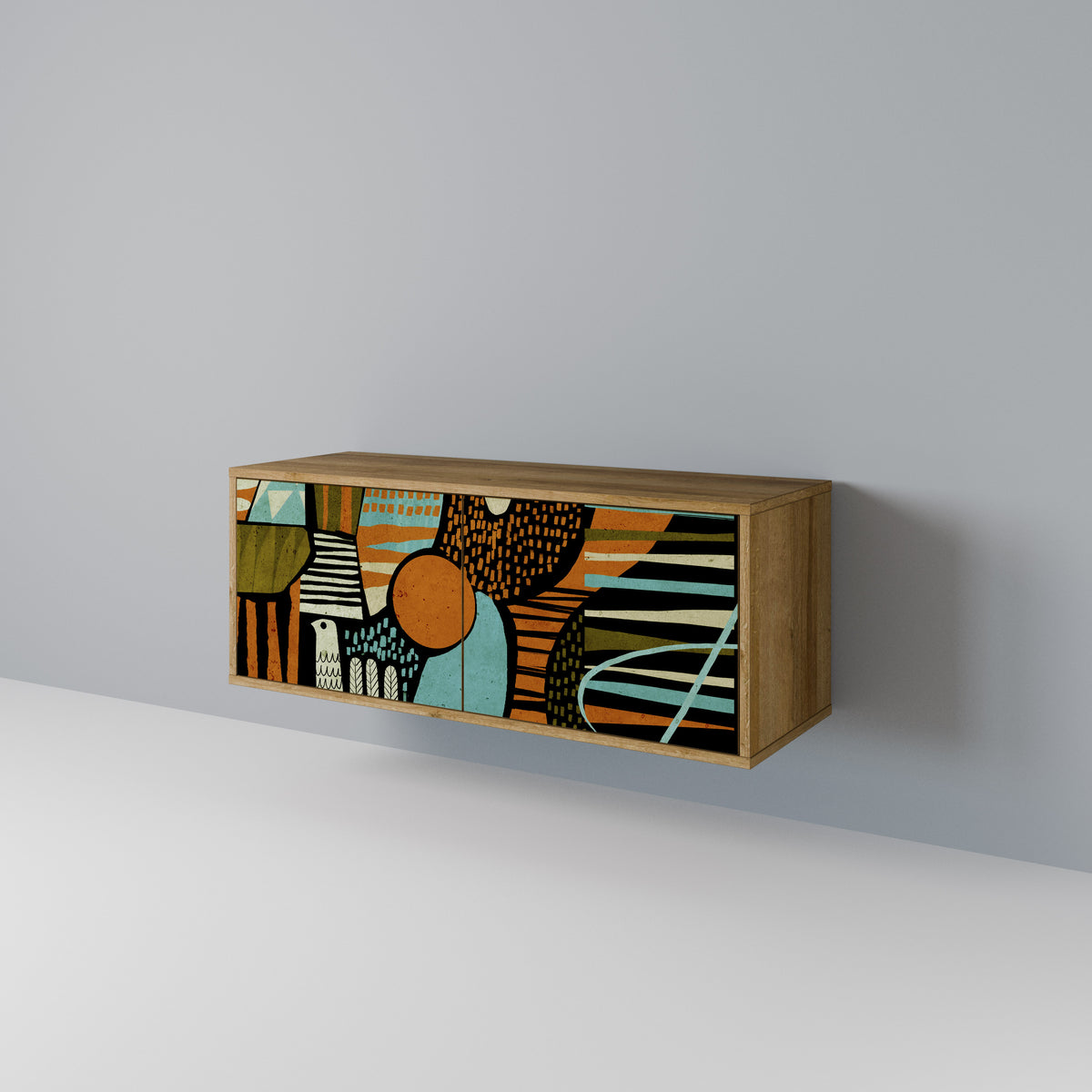 GEODE GLIMMER Mueble de TV Compacto de 2 puertas