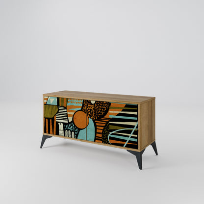 GEODE GLIMMER Mueble de TV Compacto de 2 puertas