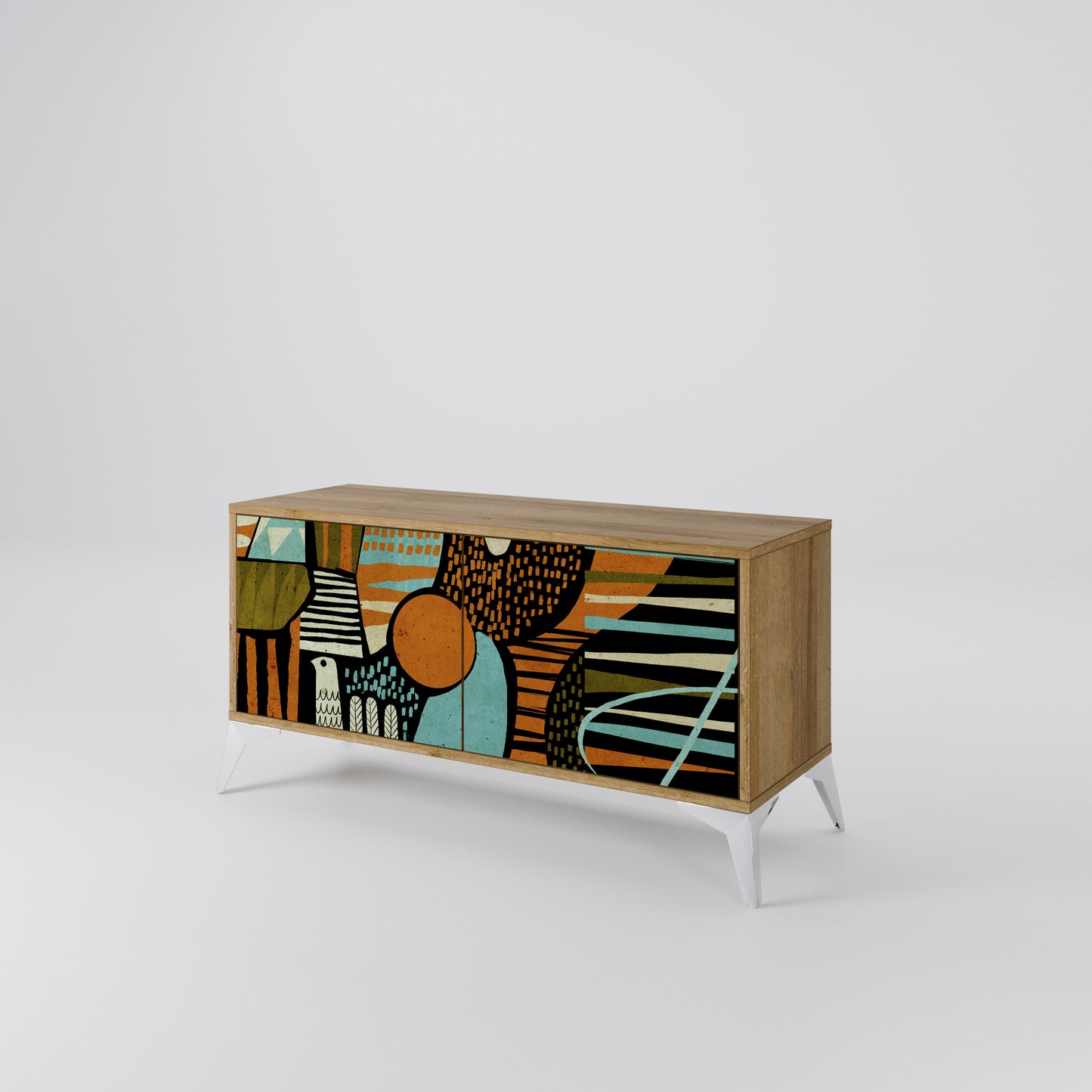 GEODE GLIMMER Mueble de TV Compacto de 2 puertas