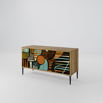 GEODE GLIMMER Mueble de TV Compacto de 2 puertas
