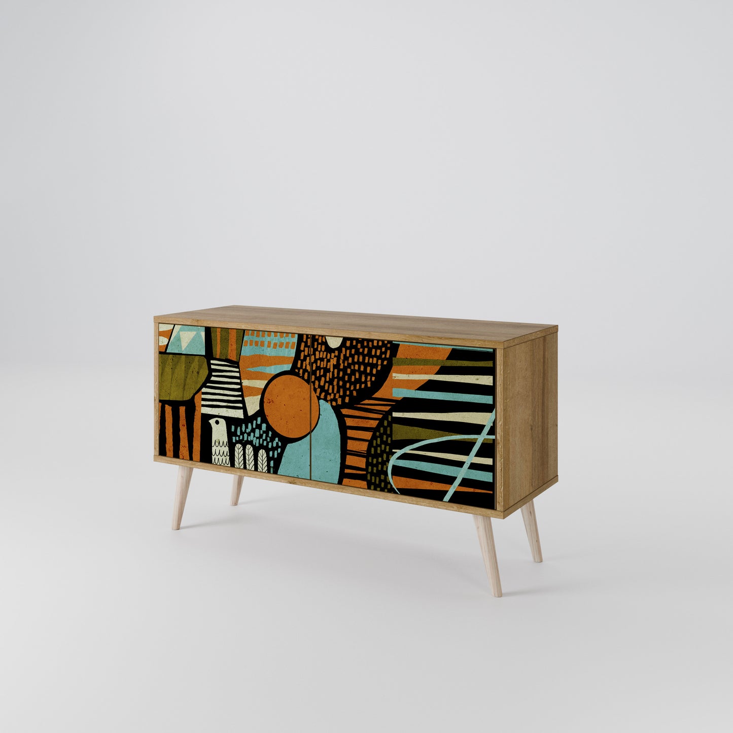 GEODE GLIMMER Mueble de TV Compacto de 2 puertas