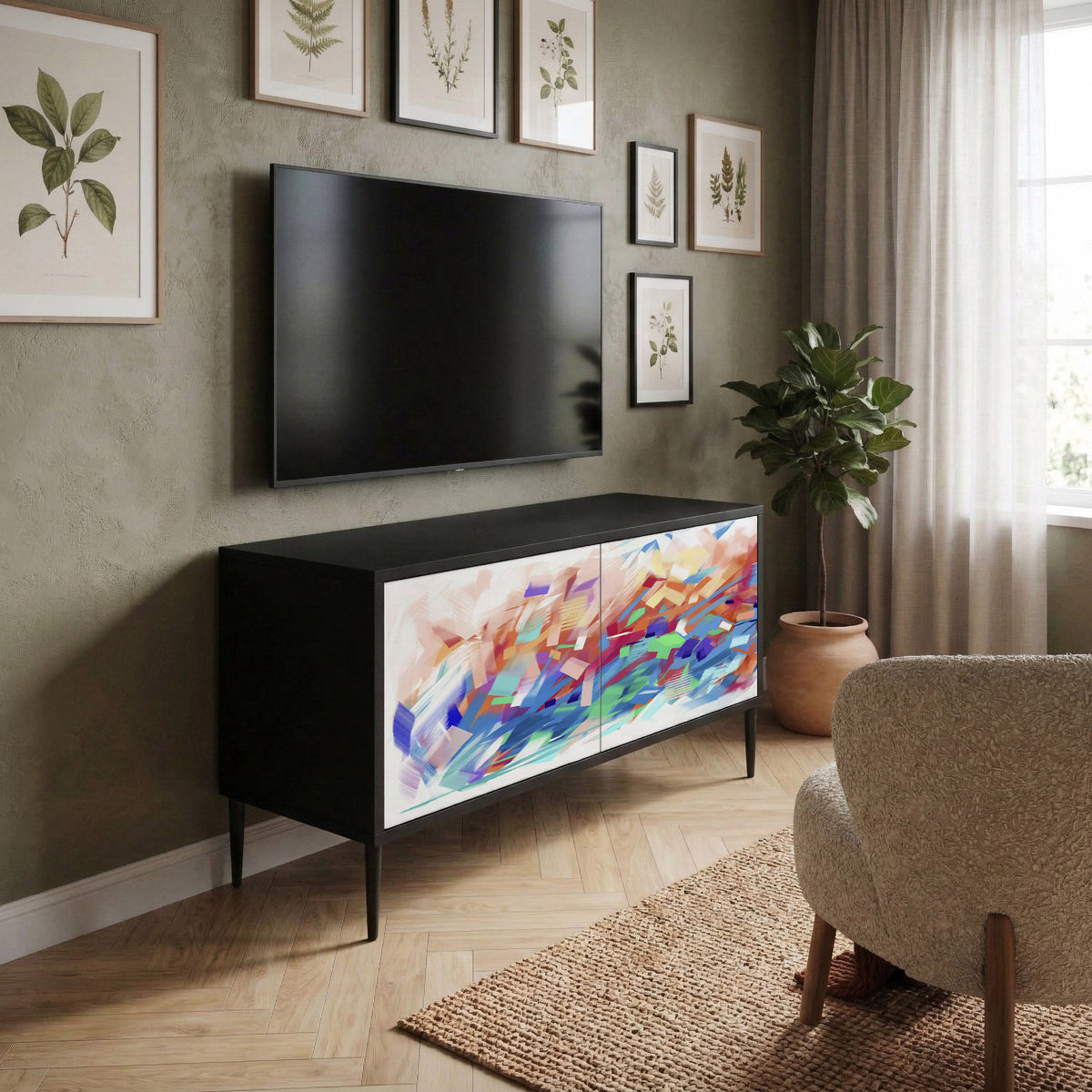 FINESSE MASH-UP Mueble de TV Compacto de 2 puertas