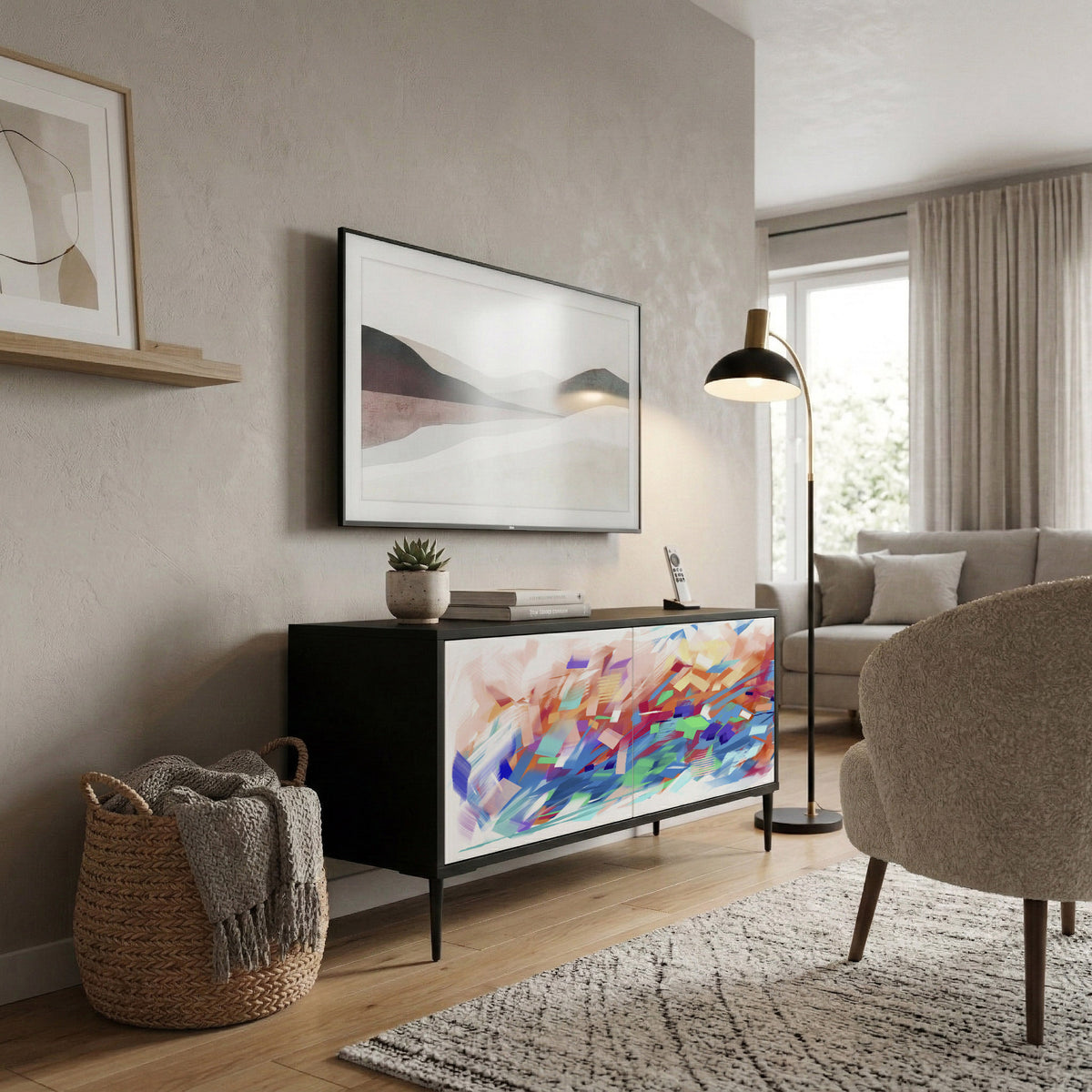 FINESSE MASH-UP Mueble de TV Compacto de 2 puertas