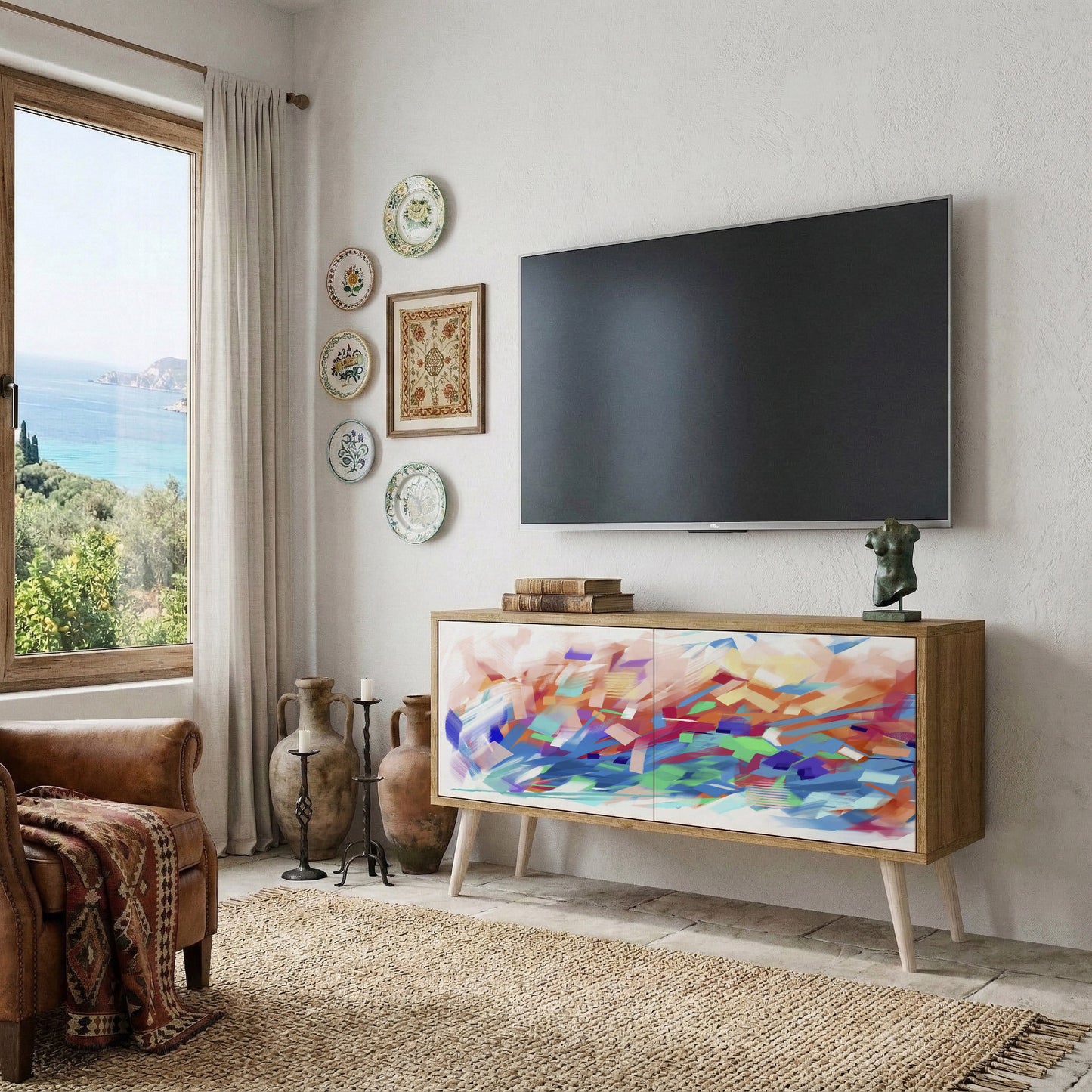 FINESSE MASH-UP Mueble de TV Compacto de 2 puertas