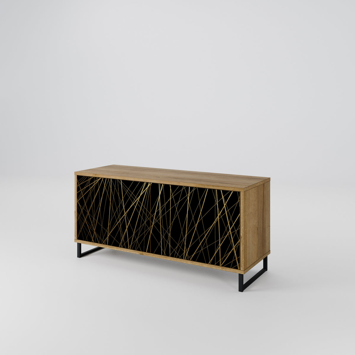 BRIGHT MESH Compact 2-Door TV Cabinet