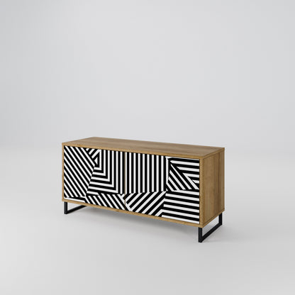 ILLUSIONARY LATTICE Mueble de TV Compacto de 2 puertas
