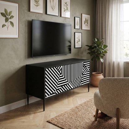 ILLUSIONARY LATTICE Mueble de TV Compacto de 2 puertas