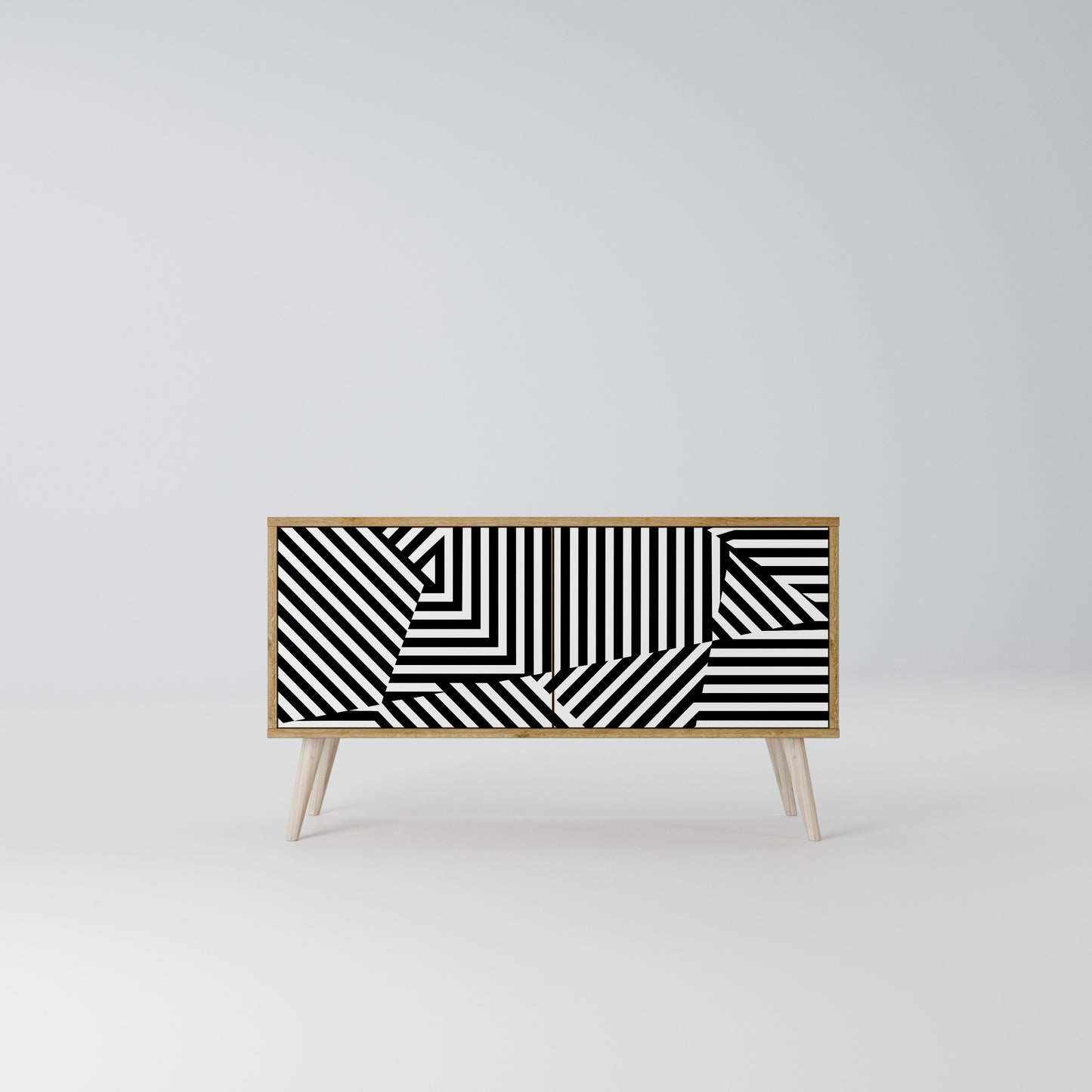 ILLUSIONARY LATTICE Mueble de TV Compacto de 2 puertas