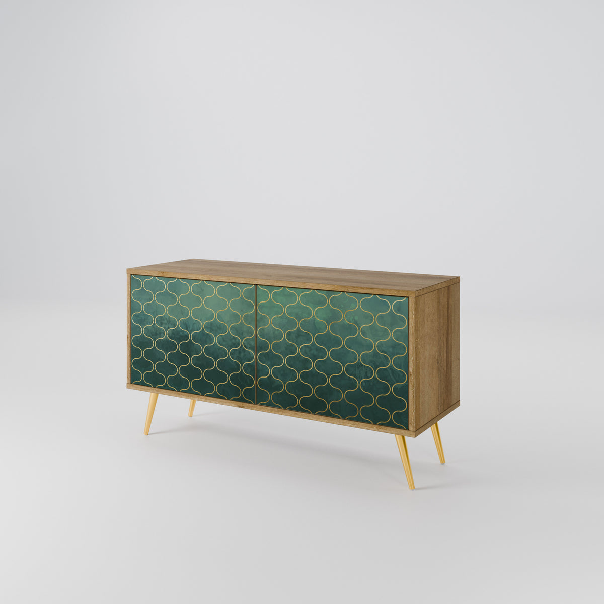 TESSELATED GREENERY Mueble de TV Compacto de 2 puertas
