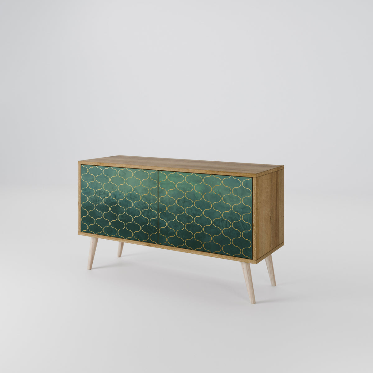 TESSELATED GREENERY Mueble de TV Compacto de 2 puertas