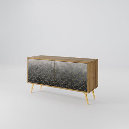TESSELATED GRAYISH Mueble de TV Compacto de 2 puertas