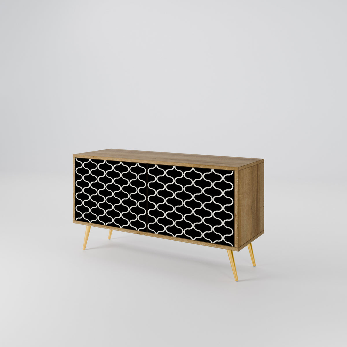 TESSELATED BLACKNESS Mueble de TV Compacto de 2 puertas