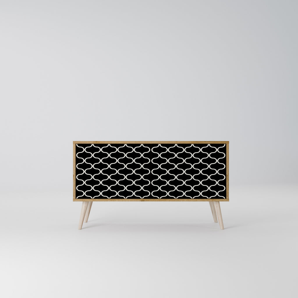 TESSELATED BLACKNESS Mueble de TV Compacto de 2 puertas