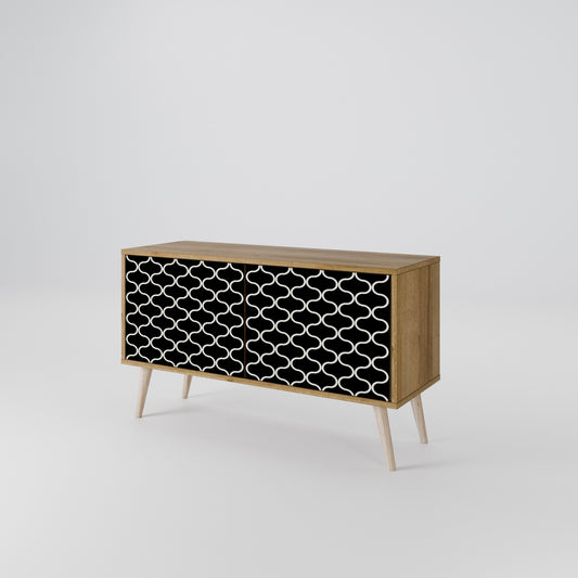 TESSELATED BLACKNESS Mueble de TV Compacto de 2 puertas