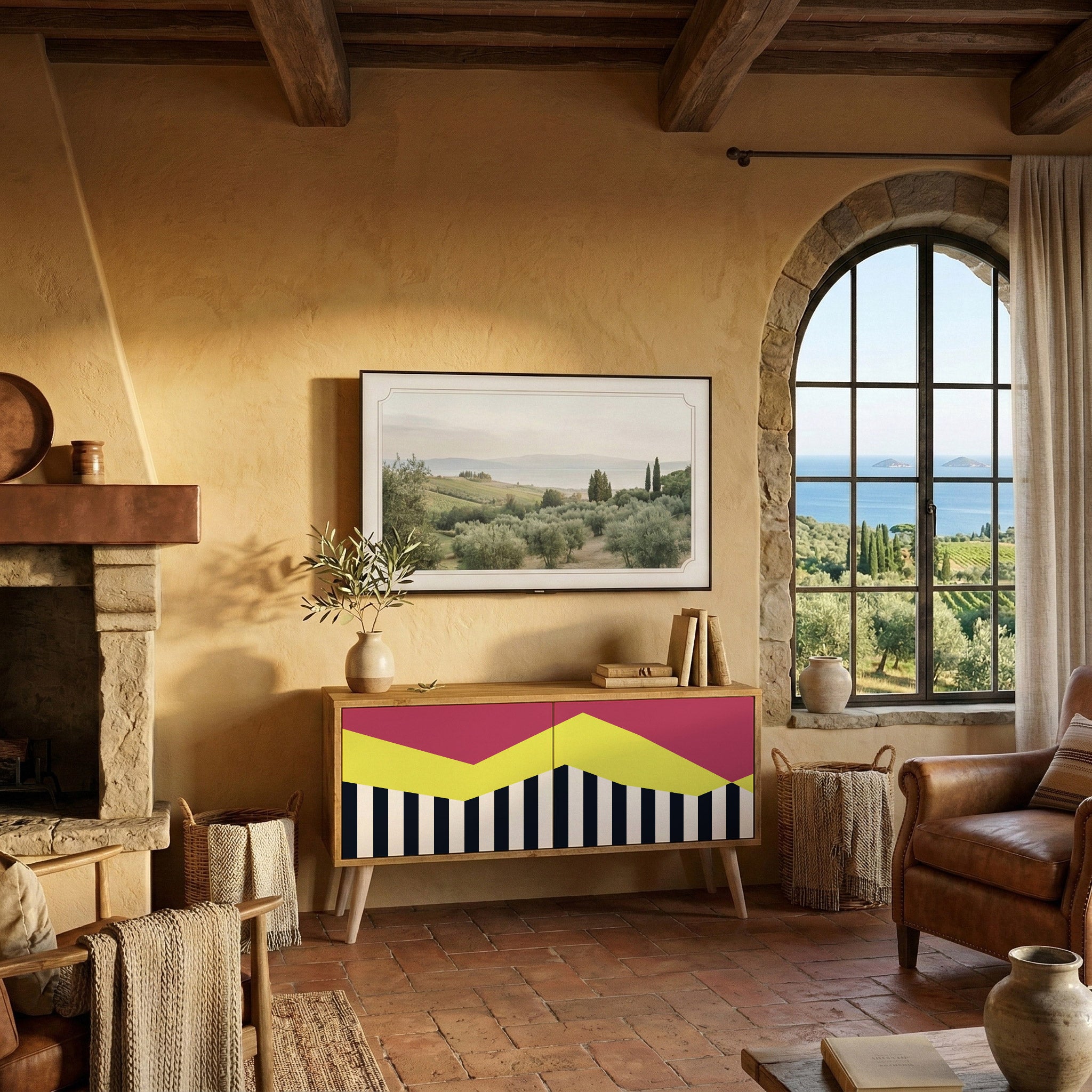 PIANO FANTASY Compact 2-Door TV Cabinet